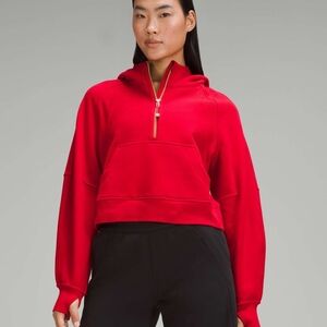lululemon athletica Red Cowl Neck Sweater